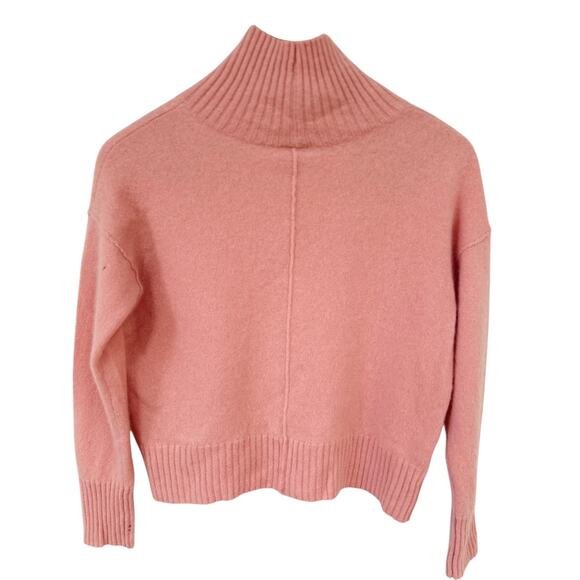Free People So Low So High Cashmere Sweater Soft Peach XS FP Cropped Turtleneck - Picture 11 of 12